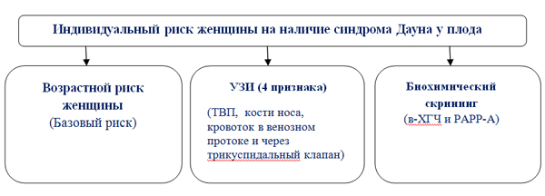 Индивидуальный риск женщины на наличие синдрома Дауна у плода Индивидуальный риск женщины на наличие синдрома Дауна у плода